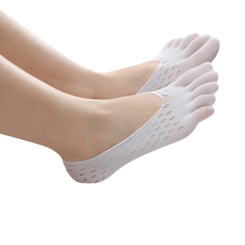 Five-finger sock women's boat sock summer thin item Ins fashion breathable sweat-absorbent shallow mouth invisible sock for women toe sock summer