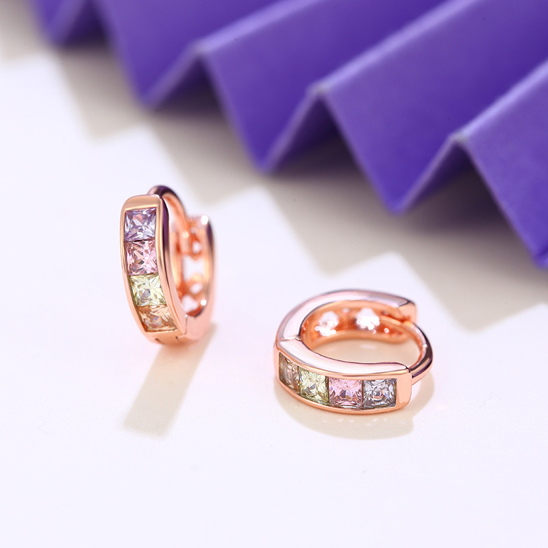 Joyería de Xuking chapado en oro rosa brillante personalidad oído anillo oído hebilla japonés y coreano pendientes de moda pendientes de alto grado al por mayor