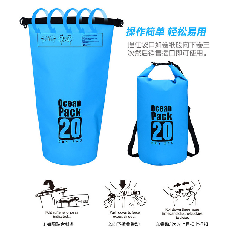 Fábrica personalizada camping al aire libre mochila impermeable teléfono móvil bolsa impermeable mochila de snorkel bolsa de cubo de buceo en la playa a la deriva