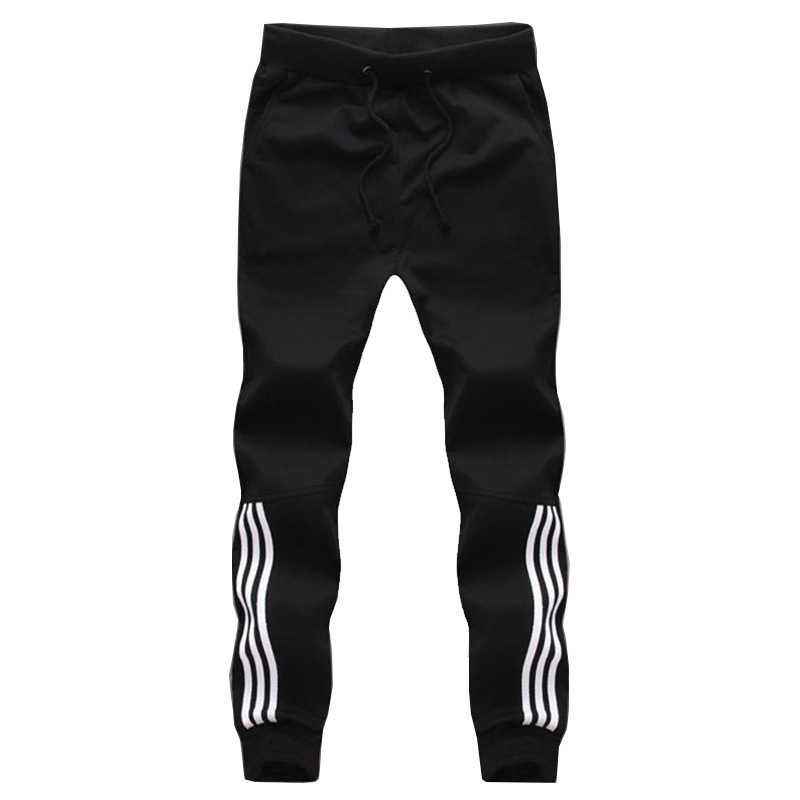 新款男式休闲裤运动裤春夏季男士长裤修身小脚裤棉短袖男装大码