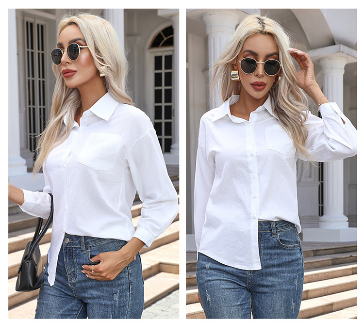 Wholesale Women's Casual Basic Solid Color Long Sleeve Blouses display picture 8