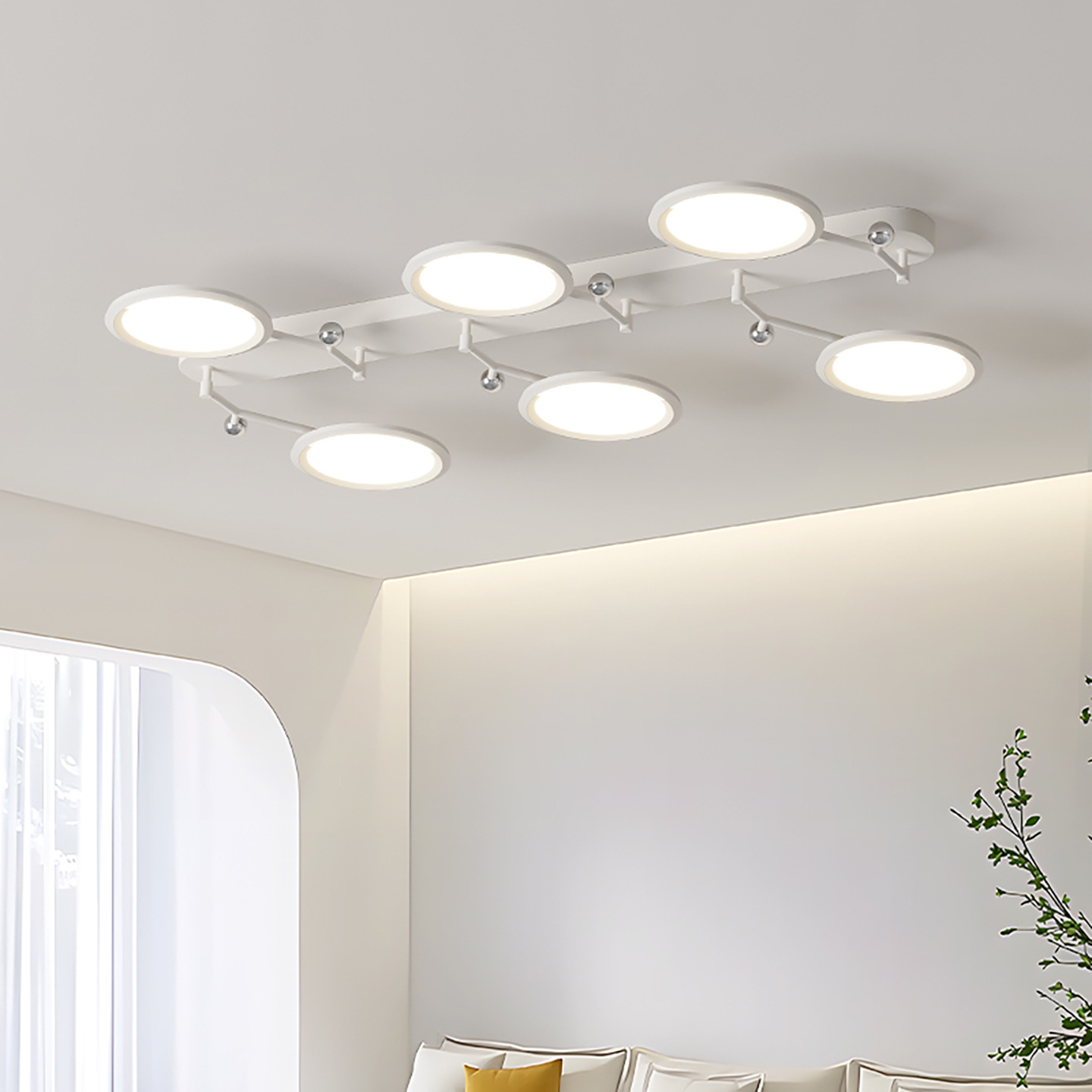 Luz de techo de la sala de estar simple atmósfera moderna comedor versátil dormitorio lámpara de estudio sala de protección de ojos lámparas Zhongshan 115L