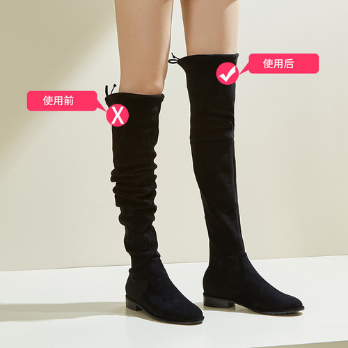 Boot anti-slip strap laces ankle boots over-the-knee non-slip adjustable elastic high boots fixed anti-cold