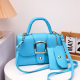 2025 New Candy Color Small Square Bag Simple Retro Handbag Trendy Western Style Small Hanging Bag Crossbody Shoulder Bag Women's Bag