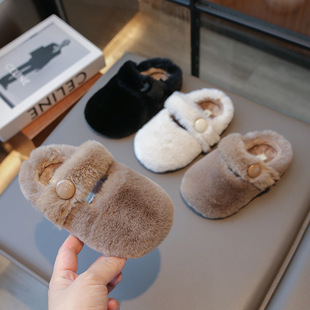 Children's Cotton Slippers 2025 Autumn and Winter New Model Tiger Captain Boys and Girls Fleece-Lined Cotton Shoes Student Casual Shoes Wholesale