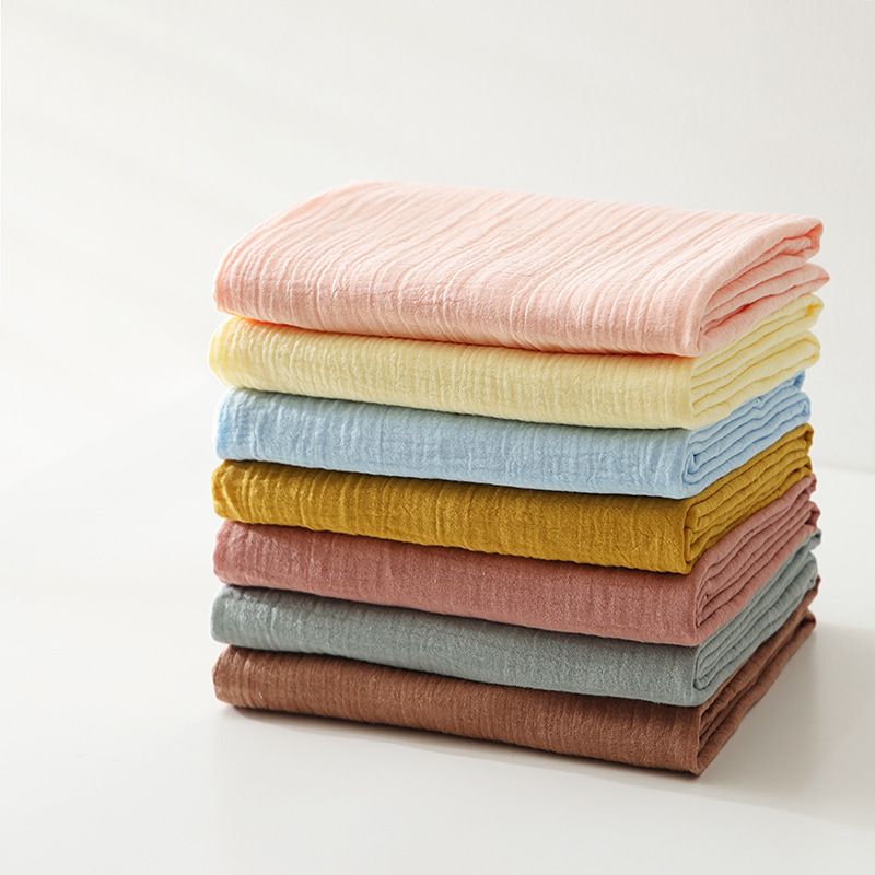 Amazon Wholesale Pure Color Gauze Towel Double-Layer Wrap A-Class All-Cotton Baby Bath Towel Newborn Delivery Room Wrap Amazon Wholesale Pure Color Gauze Towel Double-Layer Wrap A-Class All-Cotton Baby Bath Towel Newborn Delivery Room Wrap