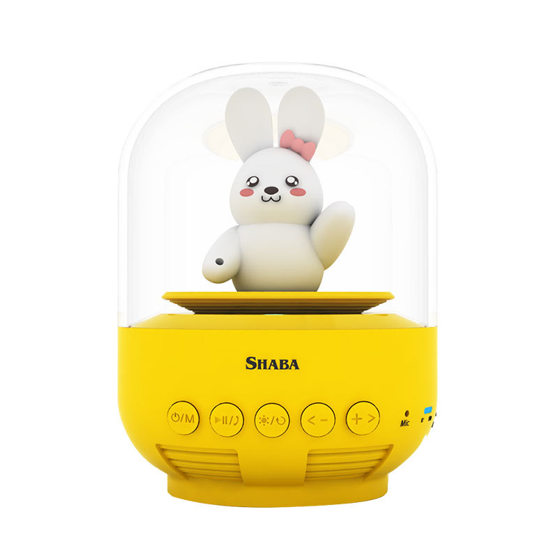 Saba creativo dibujos animados lindo regalo muñeca tarjeta manos libres amplificador radio efecto de luz mini audio Bluetooth