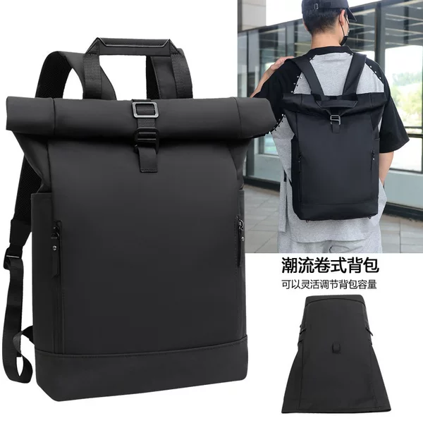 Cross-border best-selling men's leather backpack, water-resistant, large-capacity, suitable for business trips, computer bag, commuter travel backpack