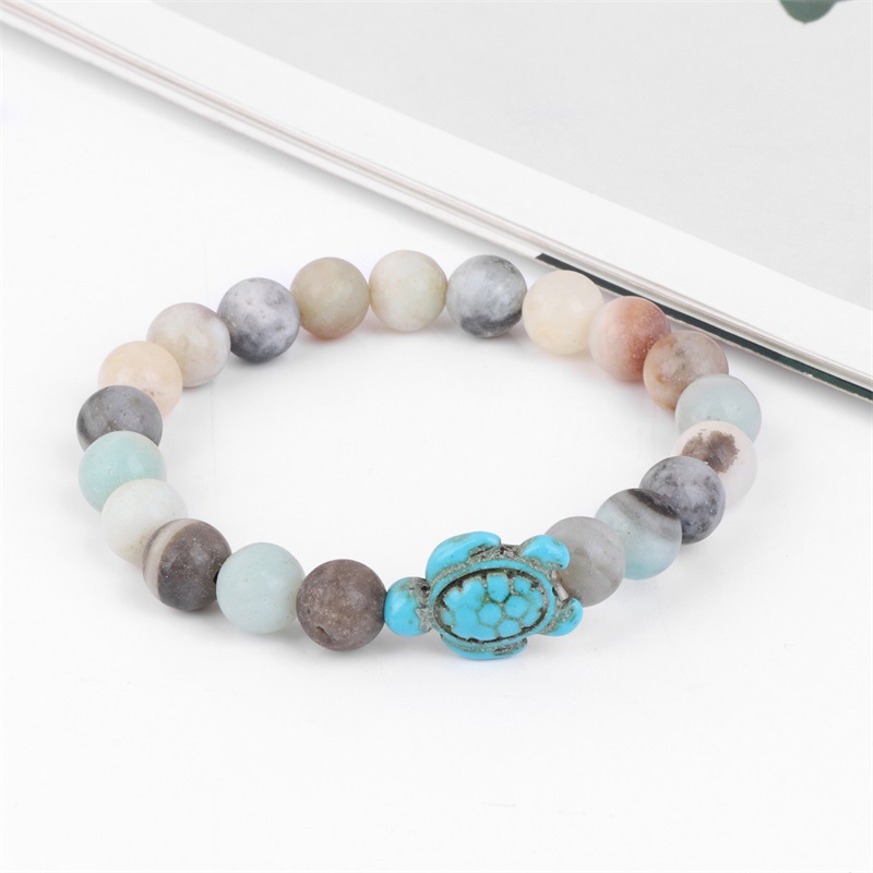 Retro Tortoise Agate Beaded Bracelets 1 Piece