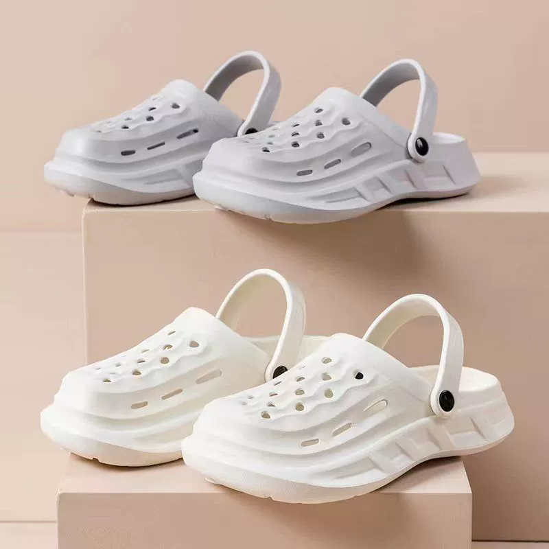 Сандалии Crocs, ощущение как шаг по грязи, летняя мужская верхняя одежда 2025 нового поколения, без неприятного запаха, EVA, толстая мягкая подошва, противоскользящие сандалии для женщин