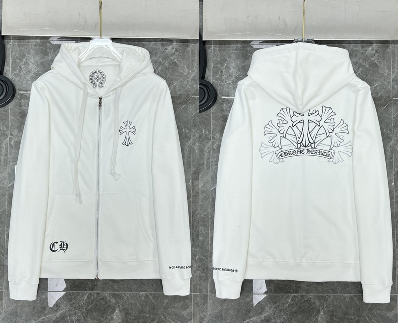 25ss正确版Chrome Hearts 克罗伈十字架连帽卫衣百搭潮流时尚批发|undefined