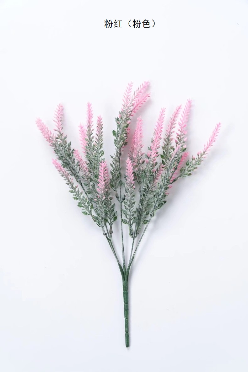 麦穗5叉植绒薰衣草仿真家居装饰植绒仿真植物人造花束仿真花批发详情19