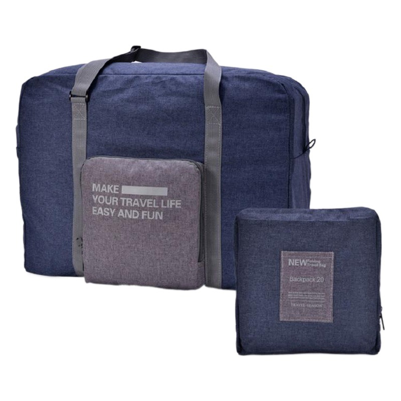 En stock impermeable plegable bolsa de viaje bolsa de almacenamiento bolsa Portátil Bolsa de gran capacidad trolley bolsa de almacenamiento diseño LOGO