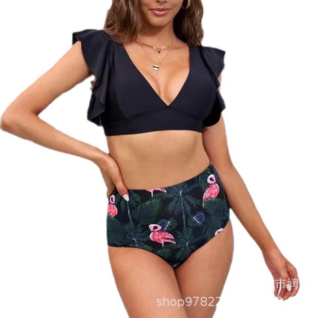 2024 nuevo AliExpress Amazon transfronterizo Comercio exterior traje de baño europeo y americano sexy color sólido bikini damas