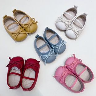 Factory Direct supply Korean spring and autumn baby princess shoes 0-2 years old soft bottom toddler shoes non-slip floor shoes