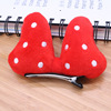 Low -price promotional dot bow hair folding clip super cute charging cotton jade, cinnamon dog duckbill baby top clip side clip