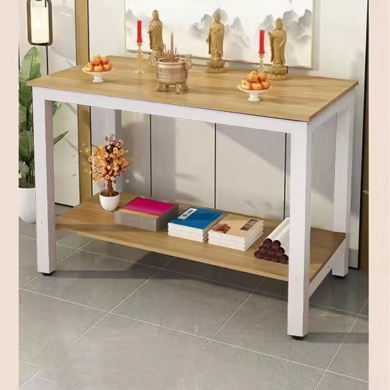 Guanyin Altar Table, Buddhist Cabinet, Incense Table, Offering Table, Guanyin Incense Table, Double-Layer New Chinese-Style Rectangular Table, One Piece with Free Shipping