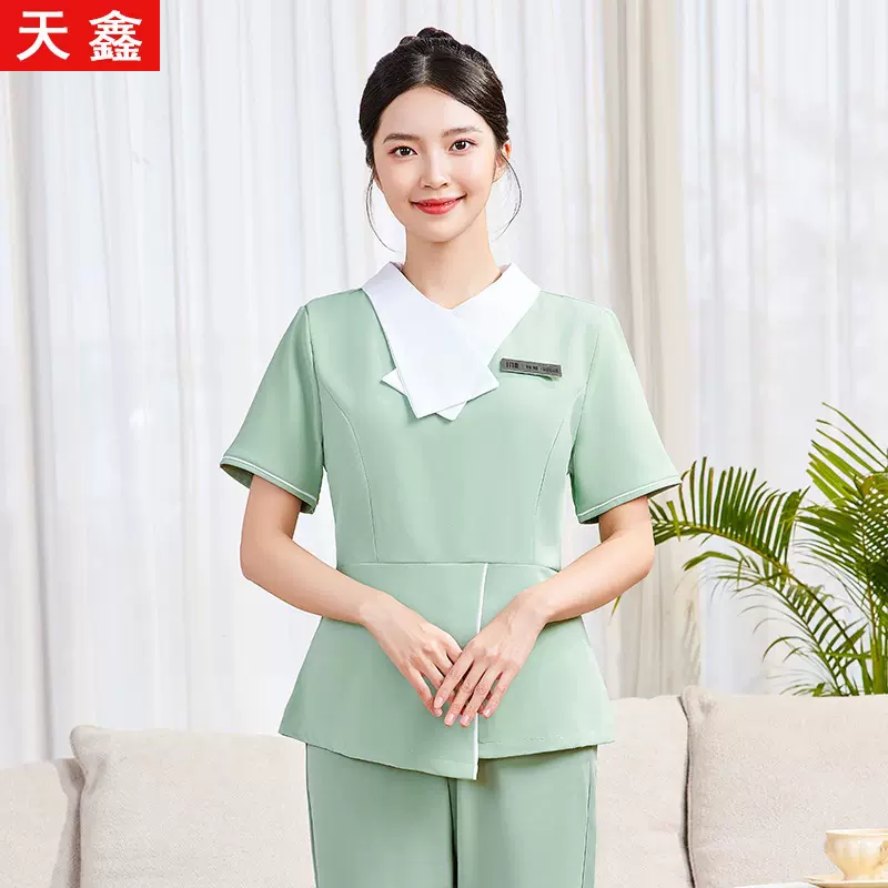 美容师皮肤管理spa养生会所美容院时尚减龄套装前台工作服女