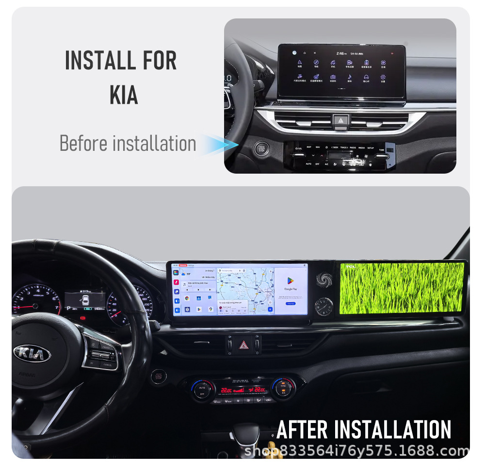 Suitable for Mercedes-Benz and Bmw 12.3 Dual-Screen Navigation System with Qualcomm 6125 Chip, Dual-Screen Interaction, Supports Original Car Systems