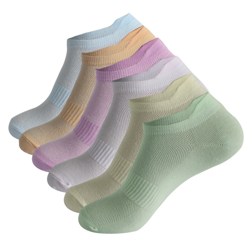 Cross-Border Sports Socks Breathable Mesh Running Socks Women's Summer Colorful Thin Boat Socks Low-Cut Shallow Mouth Women's Socks