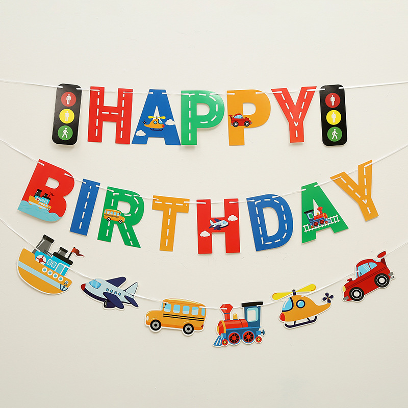 Happy Birthday Letter Banners Party Decorations Traffic Light Construction Vehicle Car Airplane Theme Banners Happy Birthday Letter Banners Party Decorations Traffic Light Construction Vehicle Car Airplane Theme Banners