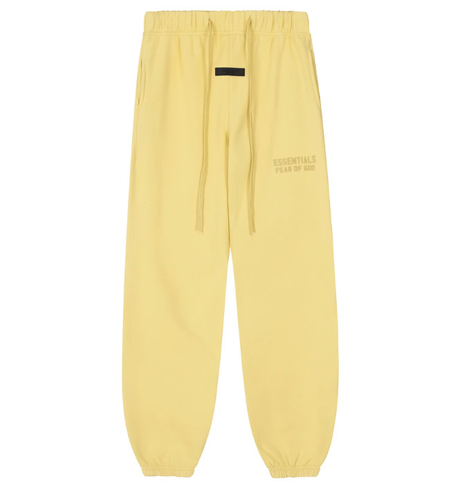 FOG High Street doble línea ESSENTIALS letras de silicona estéreo más suéter con capucha de terciopelo traje de pantalones casuales de moda