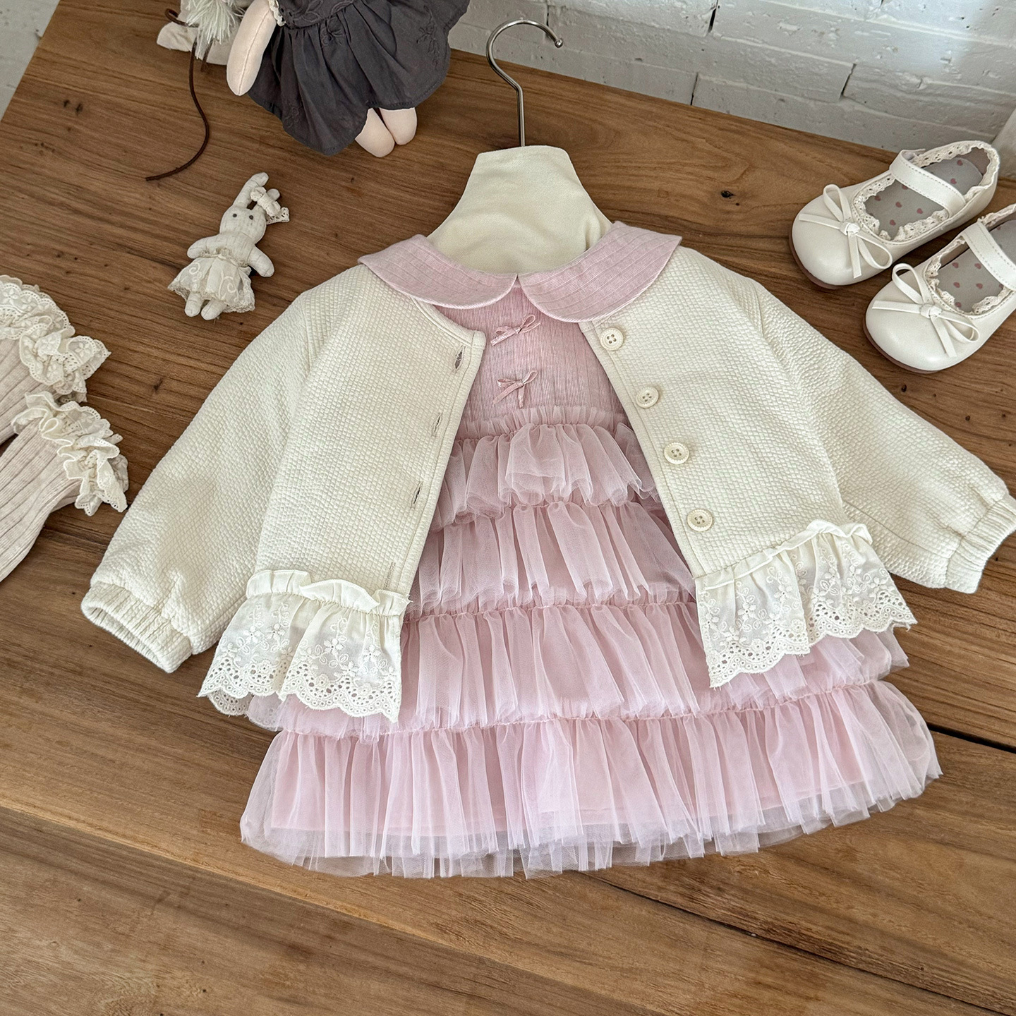 女童连衣裙2025秋季新款女宝秋装外套婴幼儿甜美纱裙百搭衣服 a类