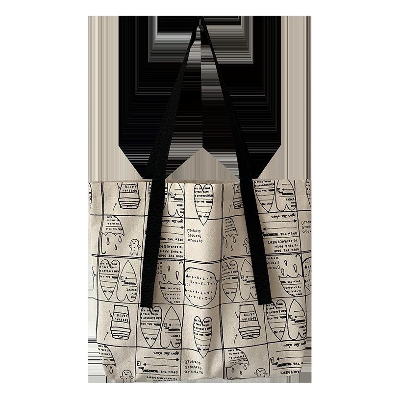 Nueva bolsa de lona de las mujeres de hombro coreano Harajuku ulzzang gran capacidad estilo preppy bolsa de tela de lona de las mujeres bolsa grande