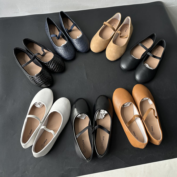 2025年秋季新款时尚百搭一脚蹬松紧带儿童公主鞋平底女鞋外贸批发