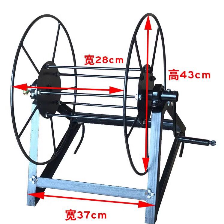 小型手摇带轴承细电缆线卷线盘 光纤网线绳索收纳架盘线器收线盘
