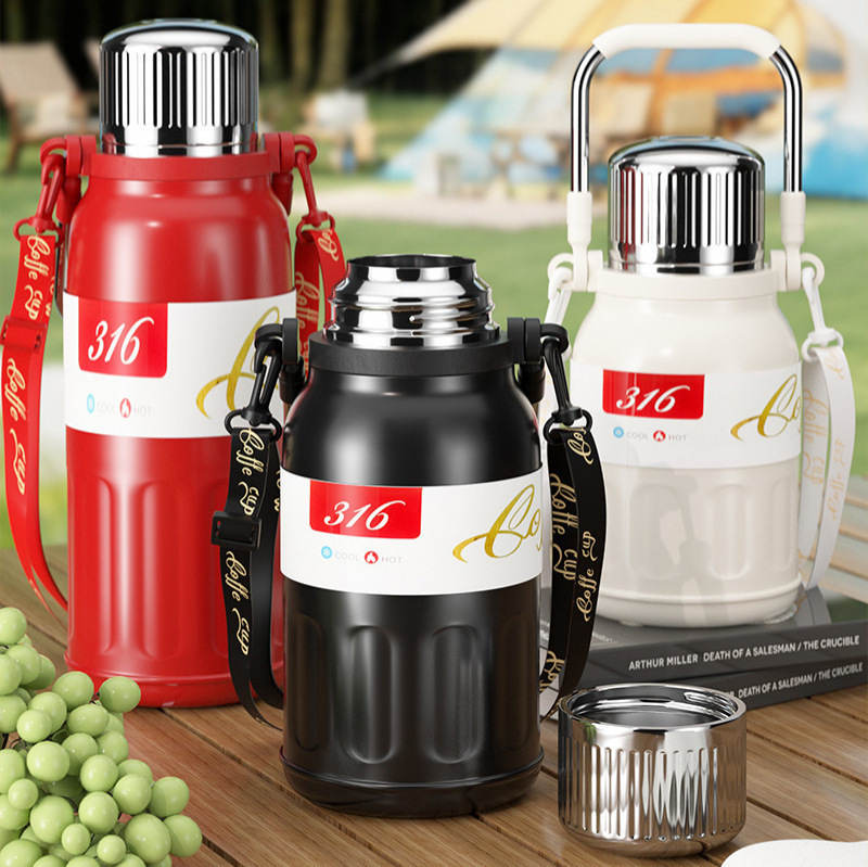 316L 茶水分離カップ肥厚ステンレス鋼断熱カップ大容量屋外断熱ケトル食品グレードポータブル|undefined