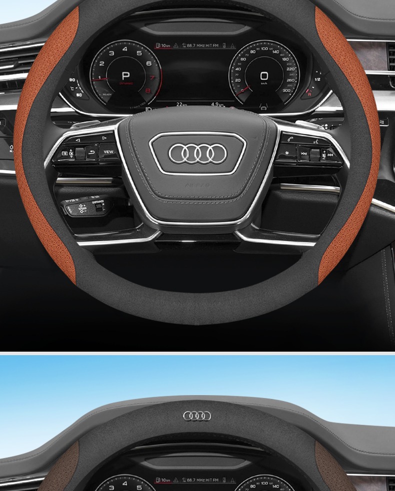 Suitable for Audi steering wheel cover A4L A6L A3A5A7A8L Q5LQ2LQ3Q7Q8 car handle cover