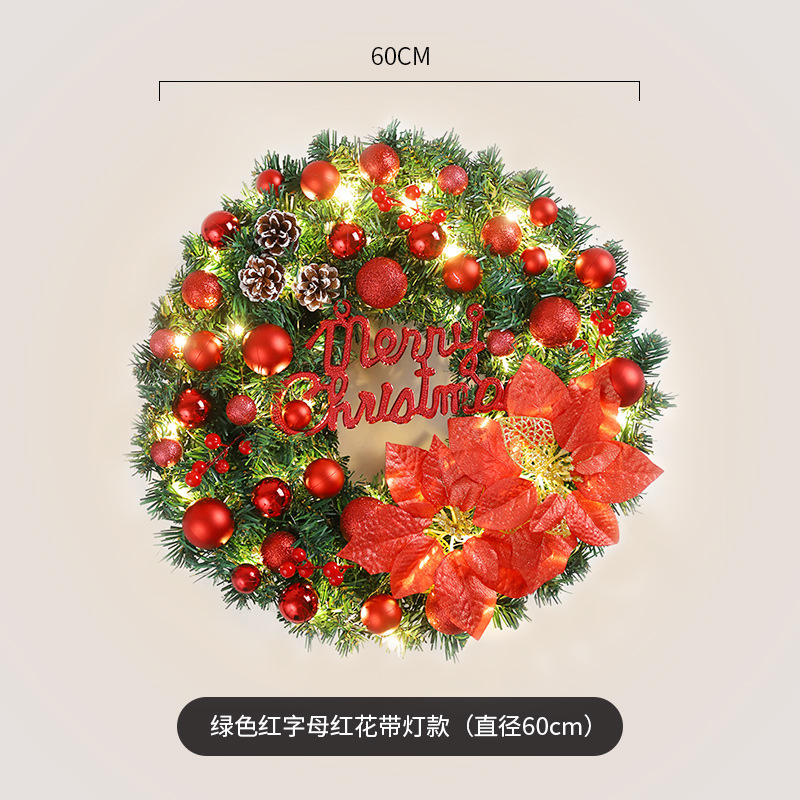 Guirnalda decorativa de Navidad 40/50/60cm Guirnalda decorativa de Navidad diseño de la escena de la ventana de ratán