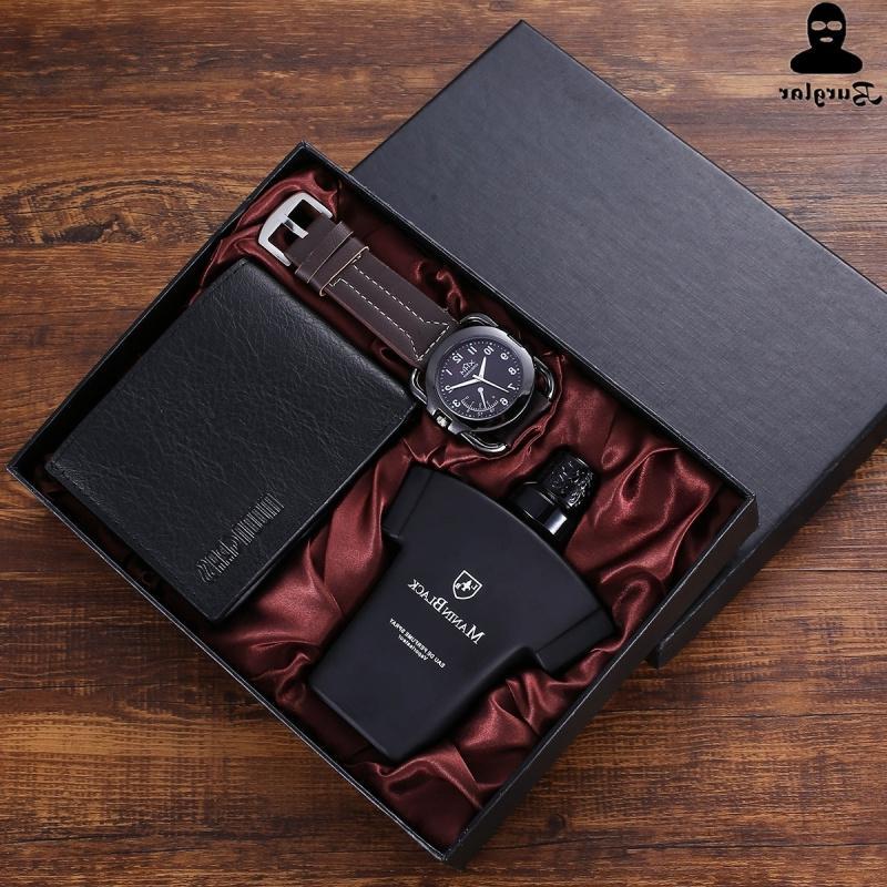 Gift Set for Men Wallet Belt Quartz Watc...