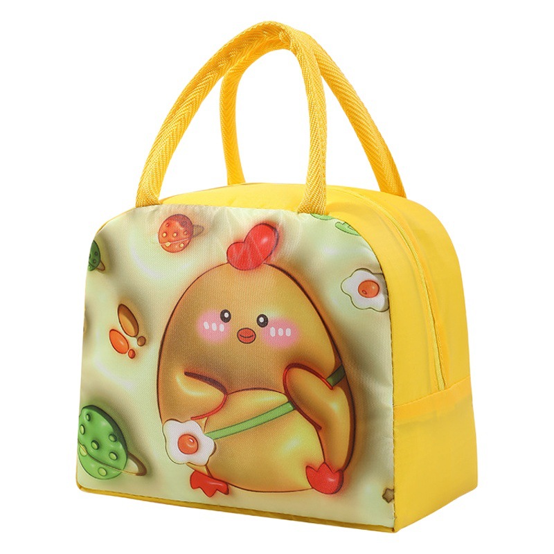 Bolsa de Almuerzo 3D de Gran Capacidad, Diseño de Dibujos Animados, para Exterior