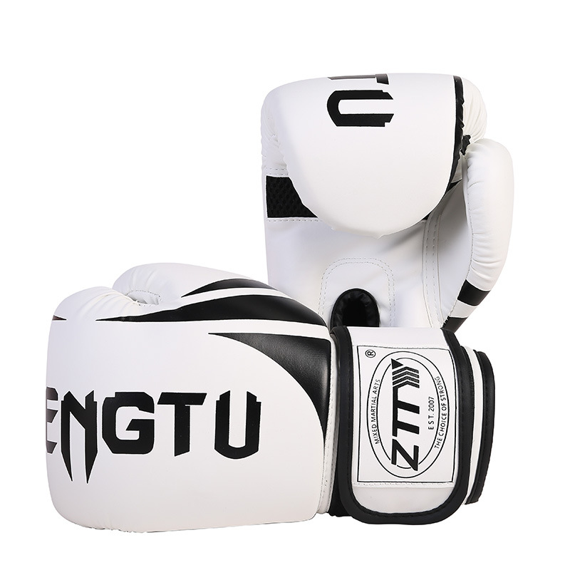 Guantes de boxeo ZTTY al por mayor para adultos y niños, guantes de entrenamiento de Muay Thai para saco de boxeo