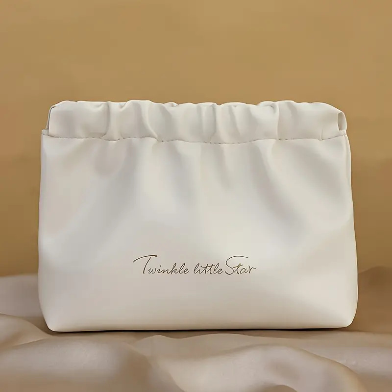 Bolso sobre rojo plisado bolsa pequeña bolsa cerrada automática portátil bolsa de almacenamiento auriculares bolsa de tarjeta de cambio impermeable certificado de gran capacidad