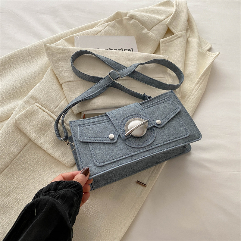 Nicho popular bolso cuadrado bolso pequeño bolso mujer 2024 nuevo otoño invierno moda brazalete textura mochila de hombro