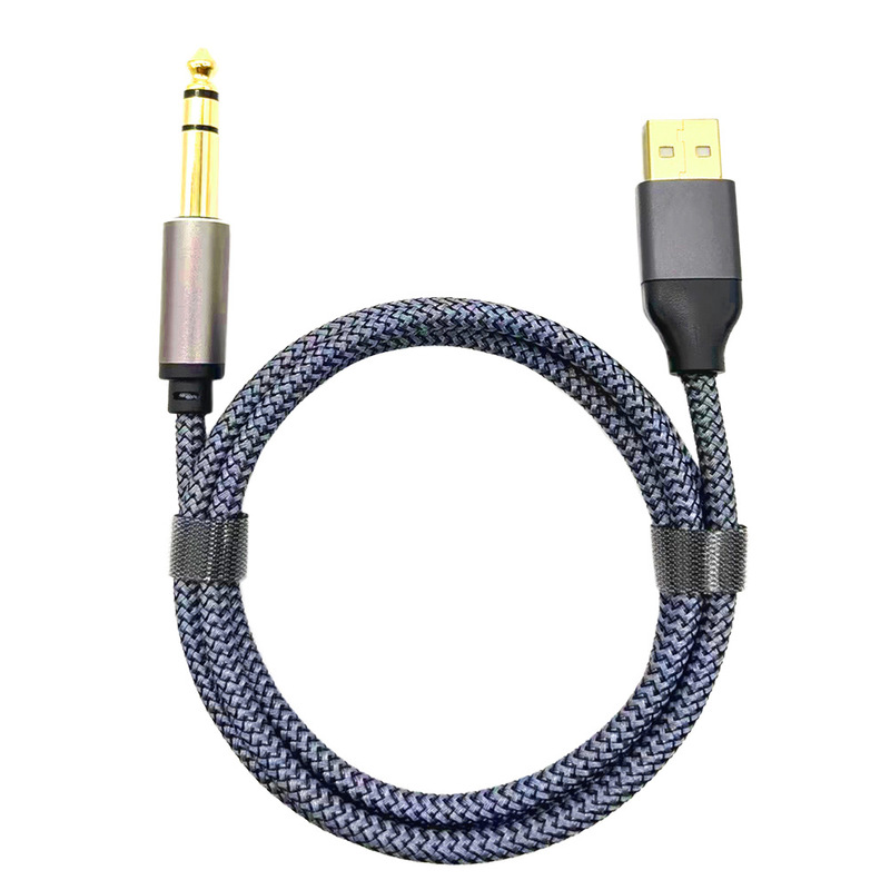 USB to 6.35mm Audio Cable Desktop Laptop Connect Sound Card 6.5 Male to Male AUX Adapter