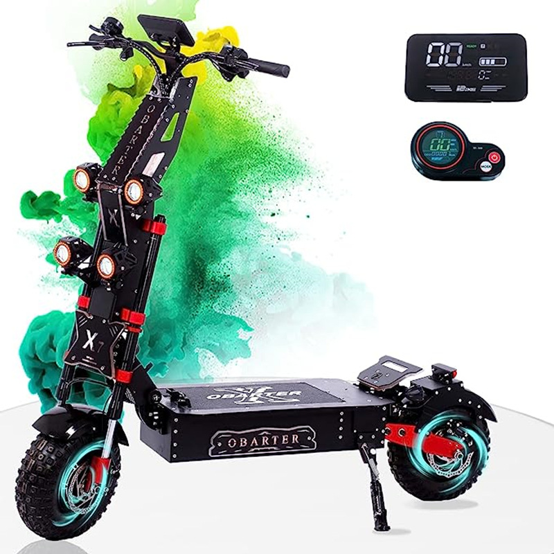 European overseas warehouse one-piece delivery x7 off-road folding adult walking muscle electric scooter double drive 8000W