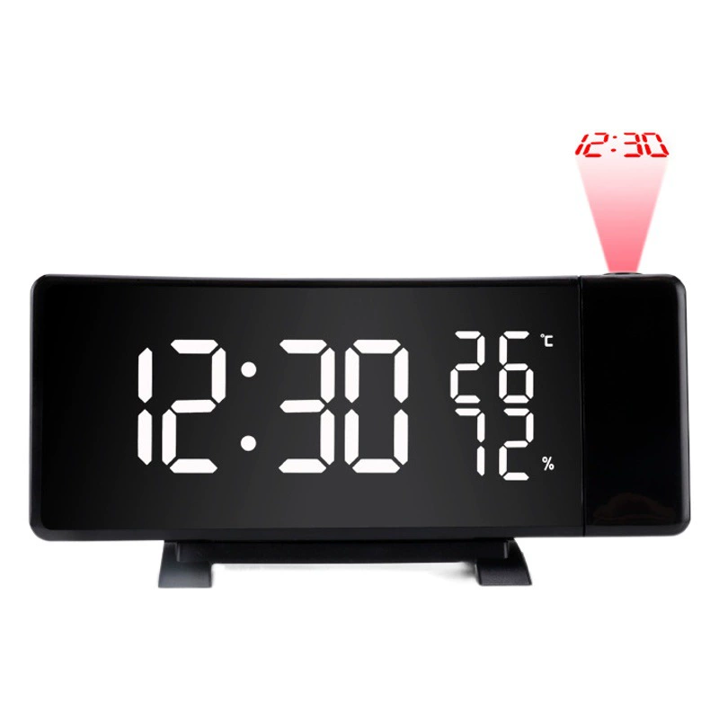 Электронные светодиодные радио Проекционные Часы гигрометр Домашний детский Настольный модный Творческий цифровой маленький будильник