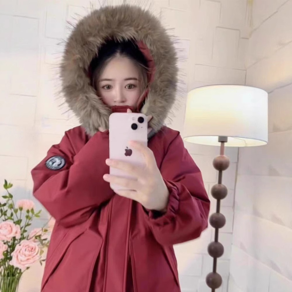 2025 invierno nuevo estilo superando el gran cuello de cabello grueso suelto corto calentamiento casual chaqueta de moda temperamento de algodón