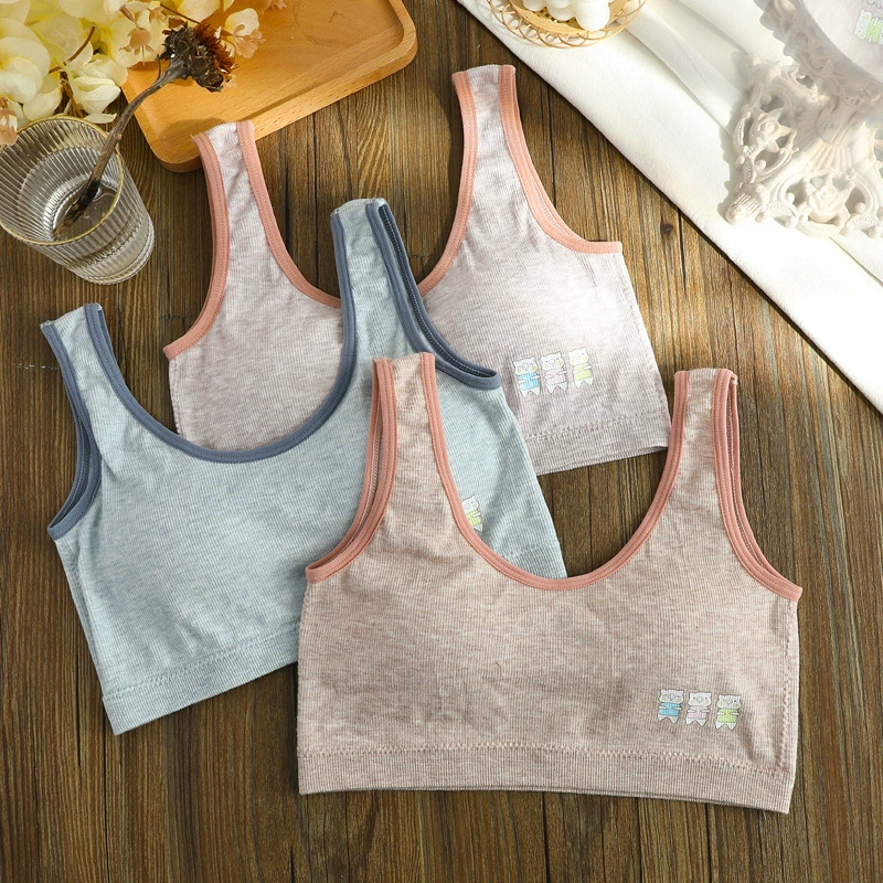 Нижнее белье студента, маленький жилет для девочек в период развития, топ-труба, тонкий бюстгальтер для девочек старших классов средней школы
