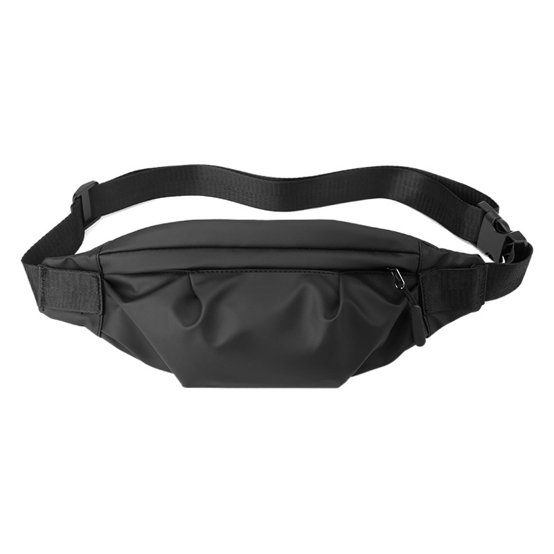 New trendy casual men's chest bag wholesale cross-border outdoor sports riding messenger bag simple solid color waist bag