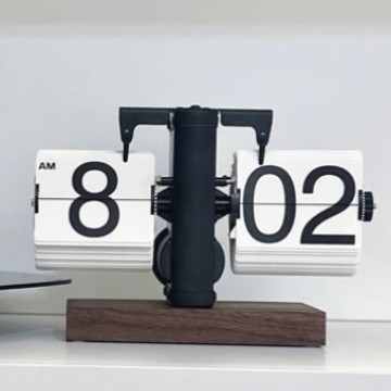 12시간제 목재 받침대 블랙 프레임 화이트 페이지