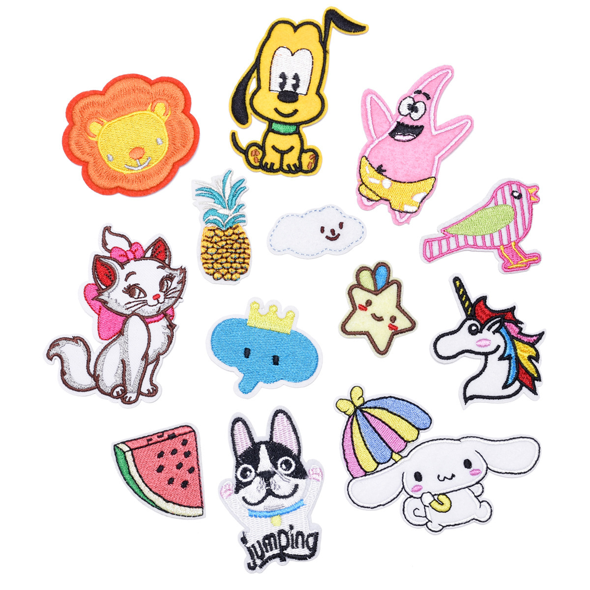 厂家直销刺绣兔子熊动物卡通布贴电脑绣花章童装衣服装饰补丁贴