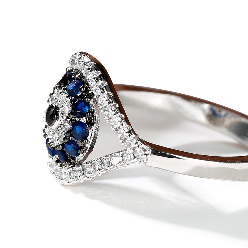 Simple Style Eye Copper Plating Inlay Zircon Rings display picture 2