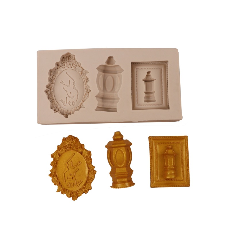 Mousse pastel molde de lámpara en relieve marco molde de silicona molde de flip molde de banda magnética aromática molde de goteo DIY horneado