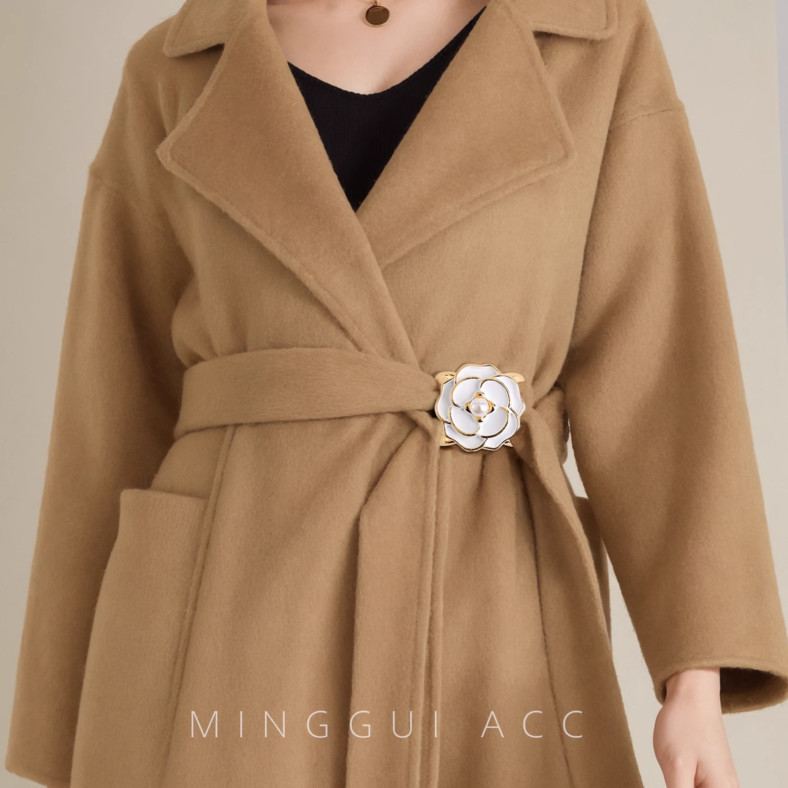 Broche multifuncional de alta gama Camisa de cinturón de buckle tamaño buckle buckle buckle abrigo cinturón de abrigo fijo buckle