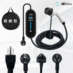 充电枪欧标type2 EV charger 7KW便携式随车充电桩新能源充电枪